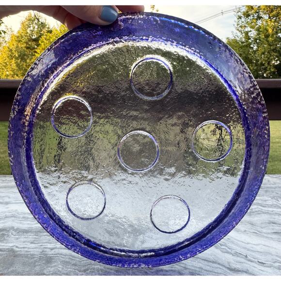 VINTAGE - Dansk VIVACIOUS Glass Cordial Liqueur Shot Glasses and Round Tray Set - Picture 9 of 10